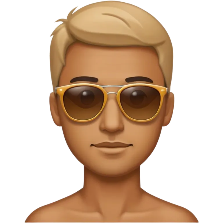 male portrait with sunglasses  emoji