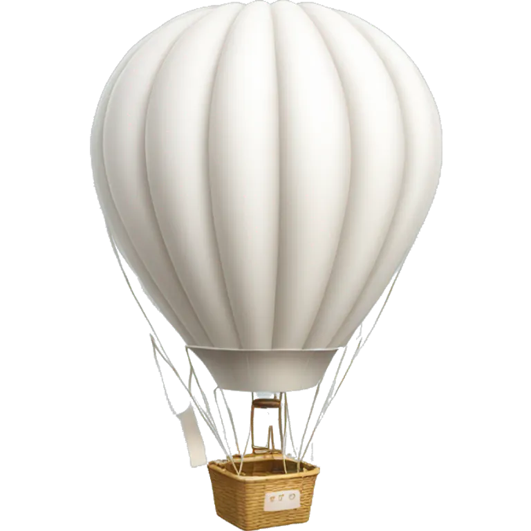  white hot air balloon  emoji