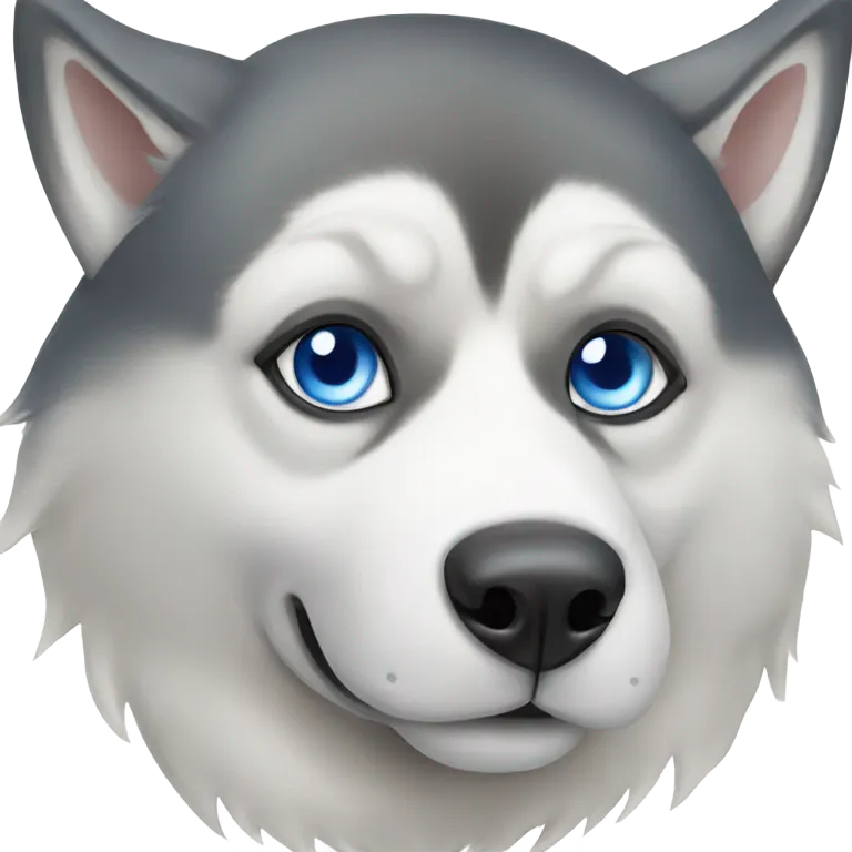 Blue eyed husky in Thailand  emoji