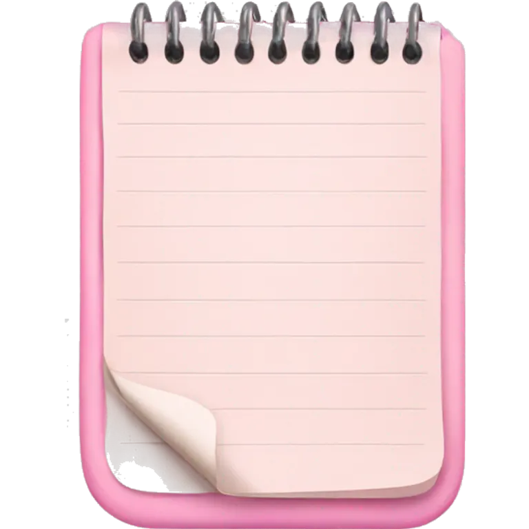 light pink notepad emoji