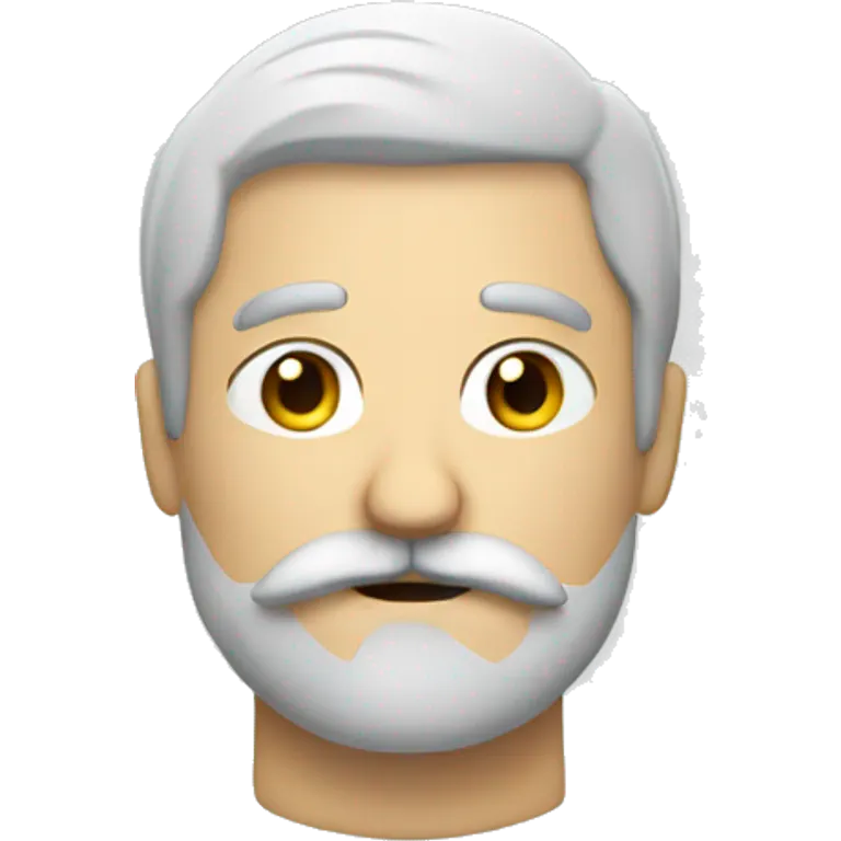 Homme blanc avec moustache et barbu emoji