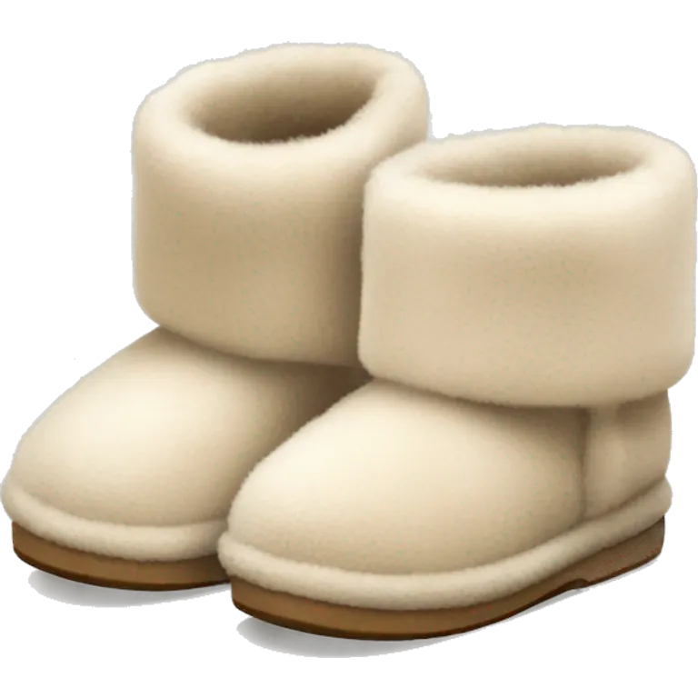 fuzzy ugg slippers light beige emoji