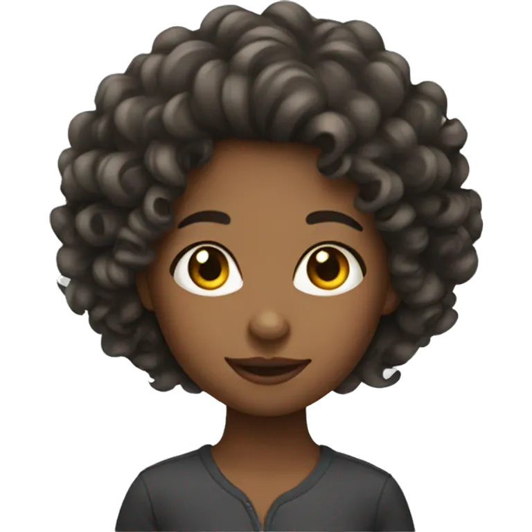 Girl with curly hair emoji