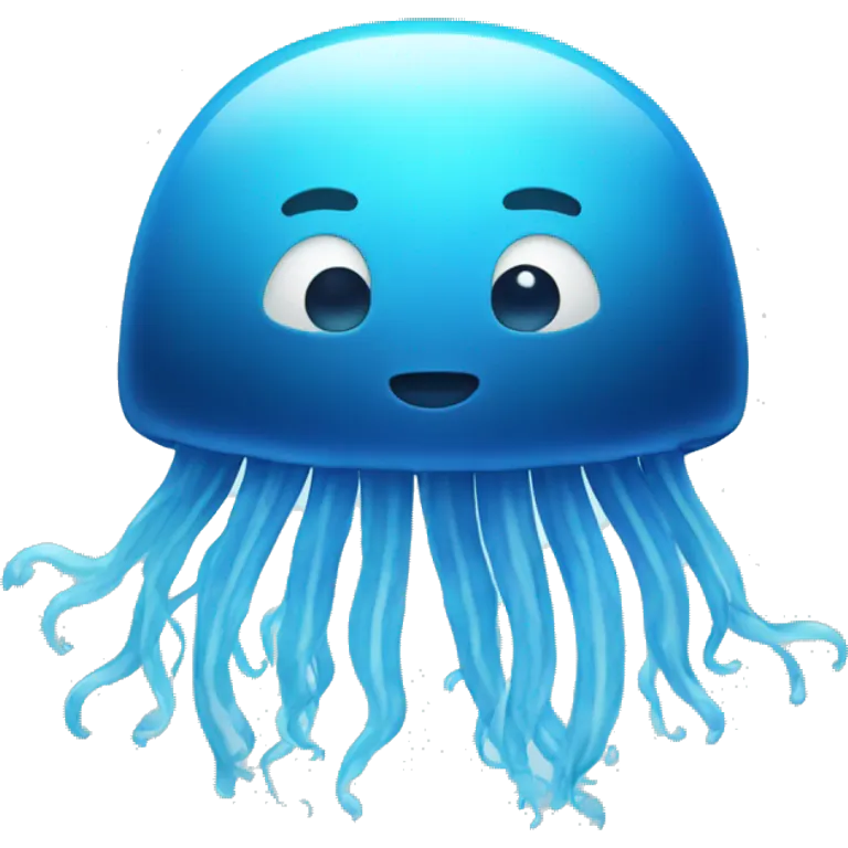 Jellyfish blue emoji
