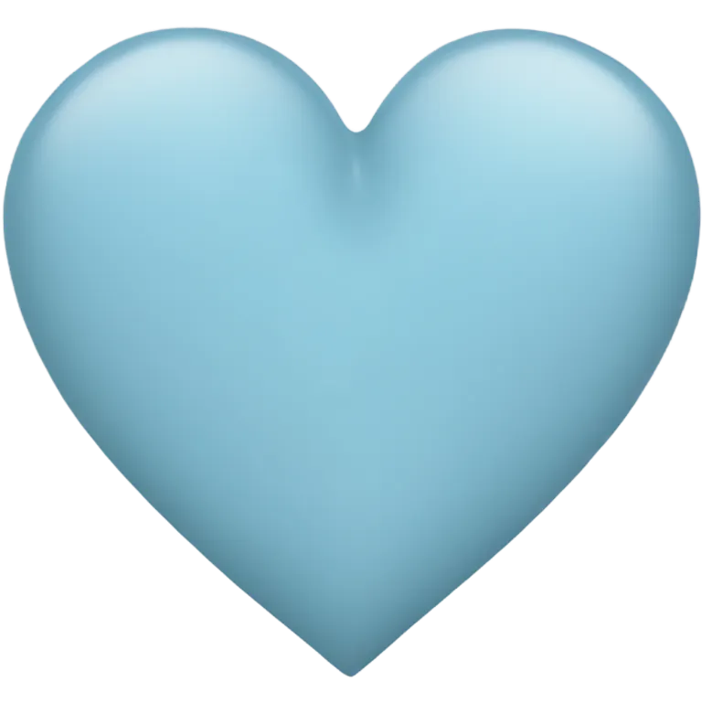 A dusty light blue colour heart emoji