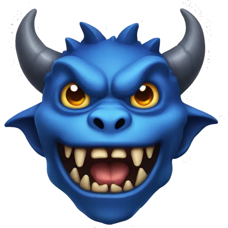Blue diablo monster emoji