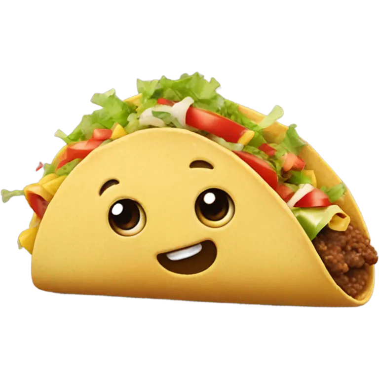 A taco eating a taco emoji