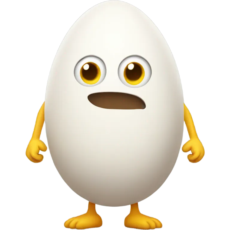 egg with arms and legs  emoji