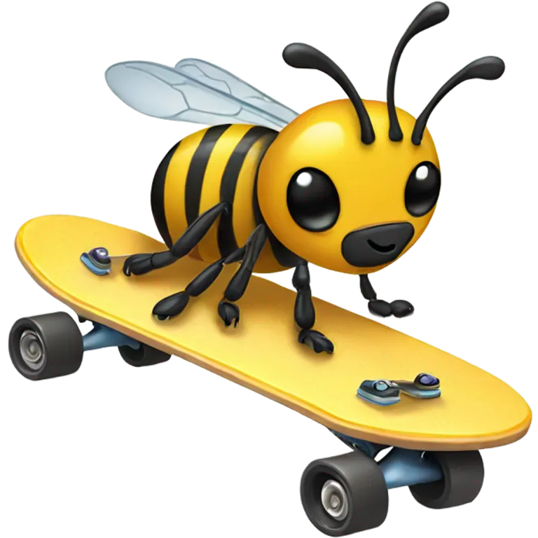 Bee on a skateboard  emoji