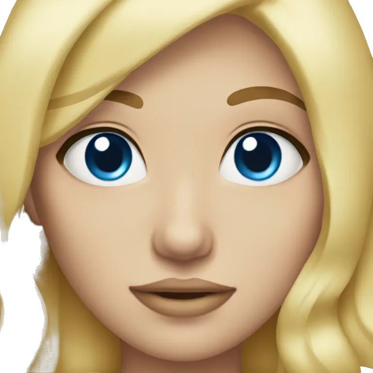 blonde hair blue eyes emoji