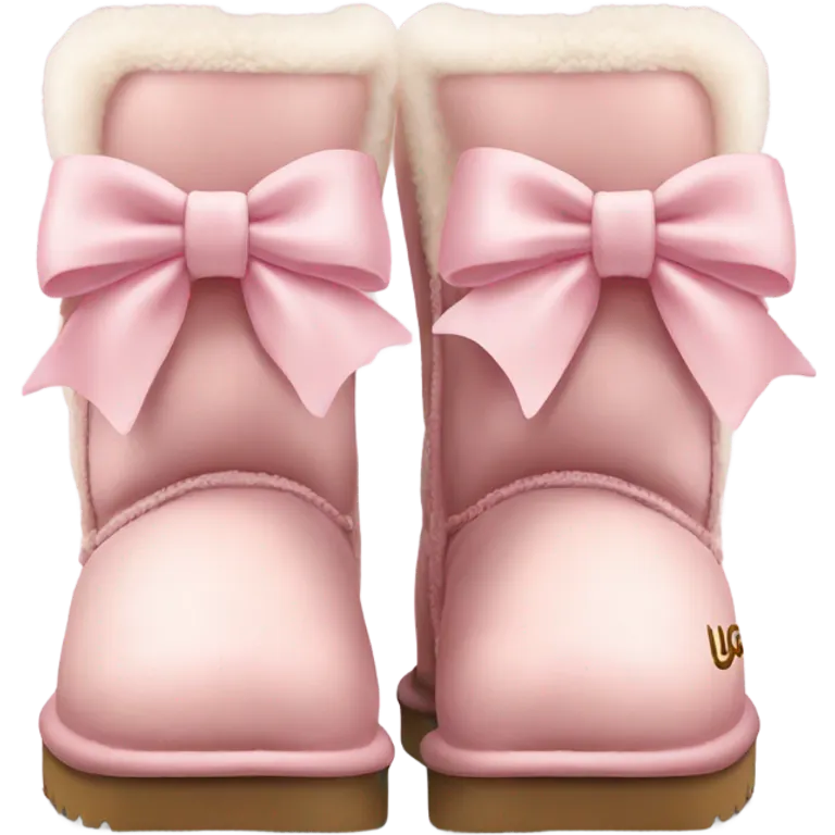 Light pink uggs with bow emoji