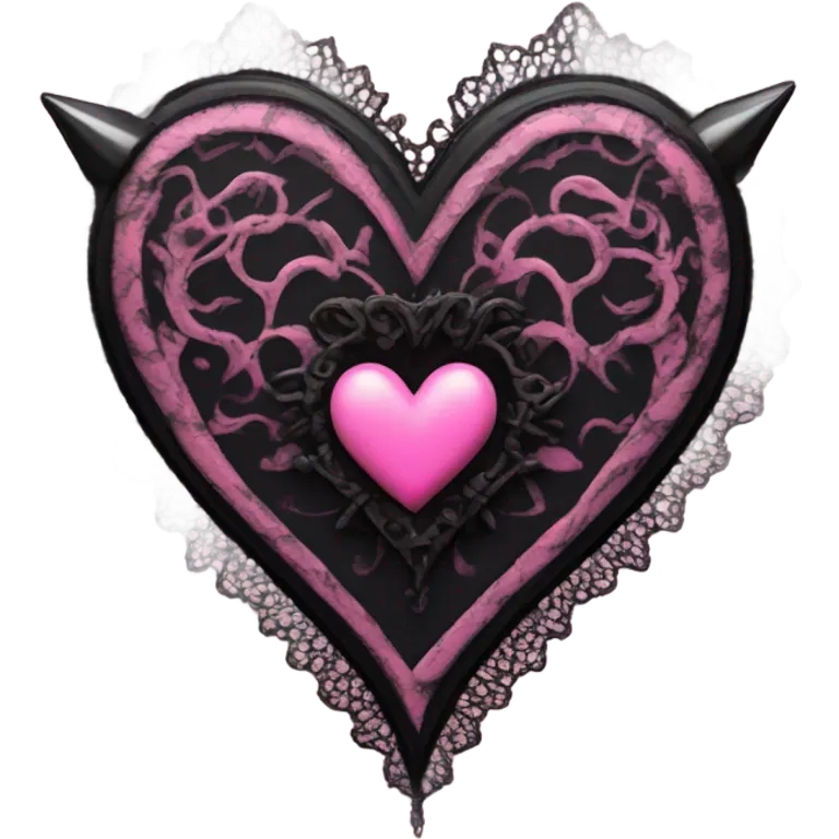 gothic pink heart emoji