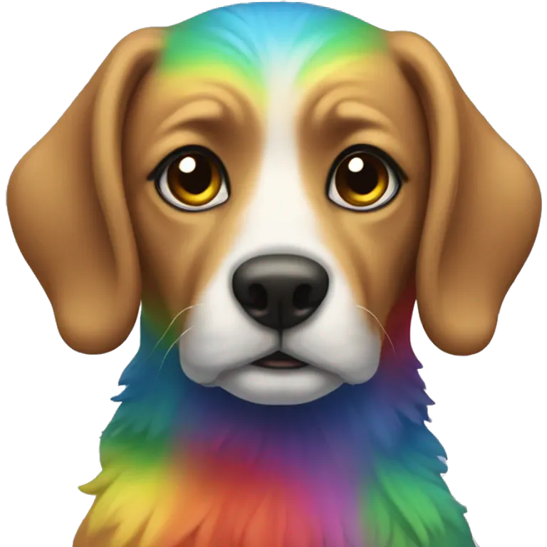 Rainbow dog emoji