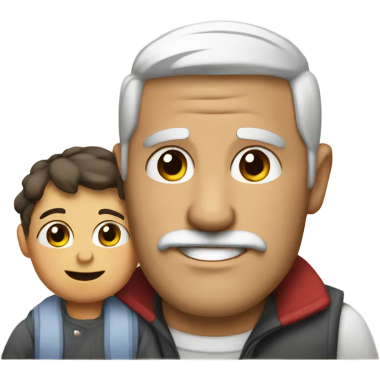 Papa con bebe en brazos emoji