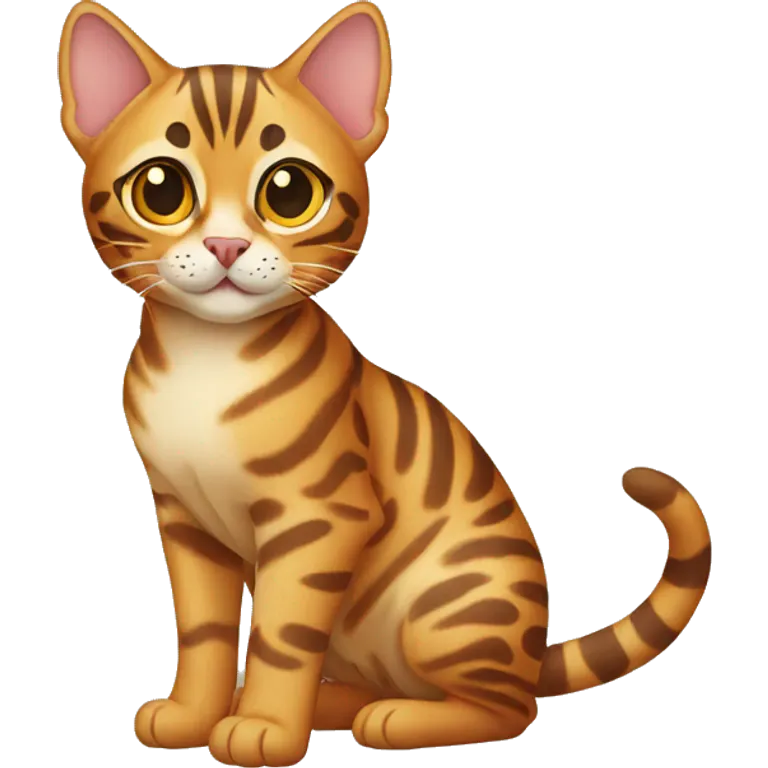 Bengal cat full-body emoji