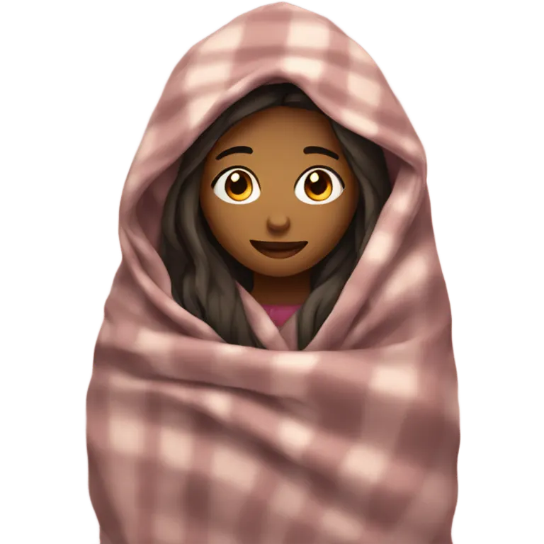 Girl in blanket  emoji