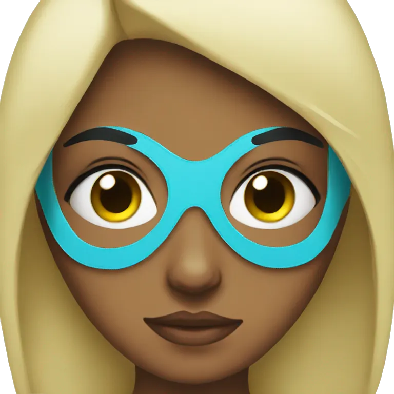 Girl with eye mask emoji