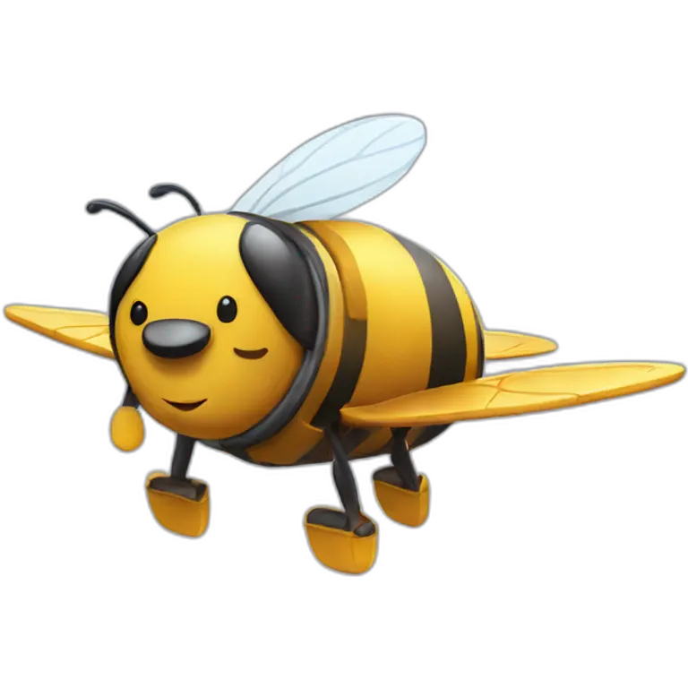 bee on a plane emoji