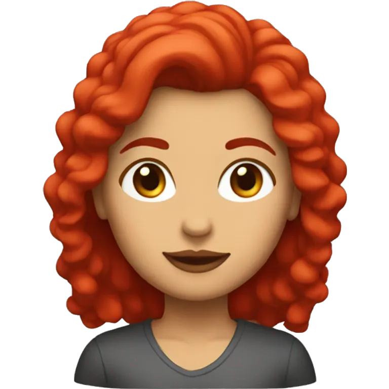 Mujer con el pelo rojo emoji