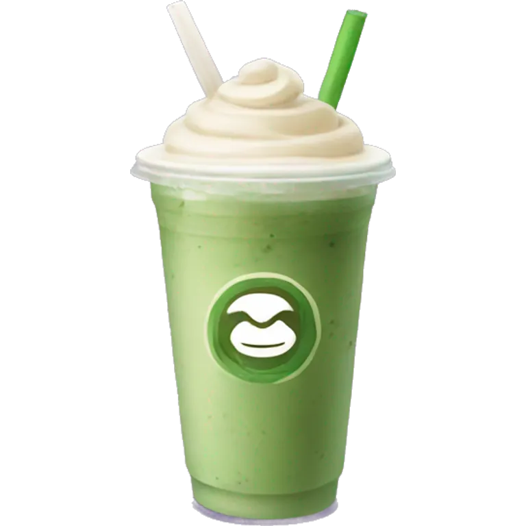 Iced matcha latte in to go cup  emoji
