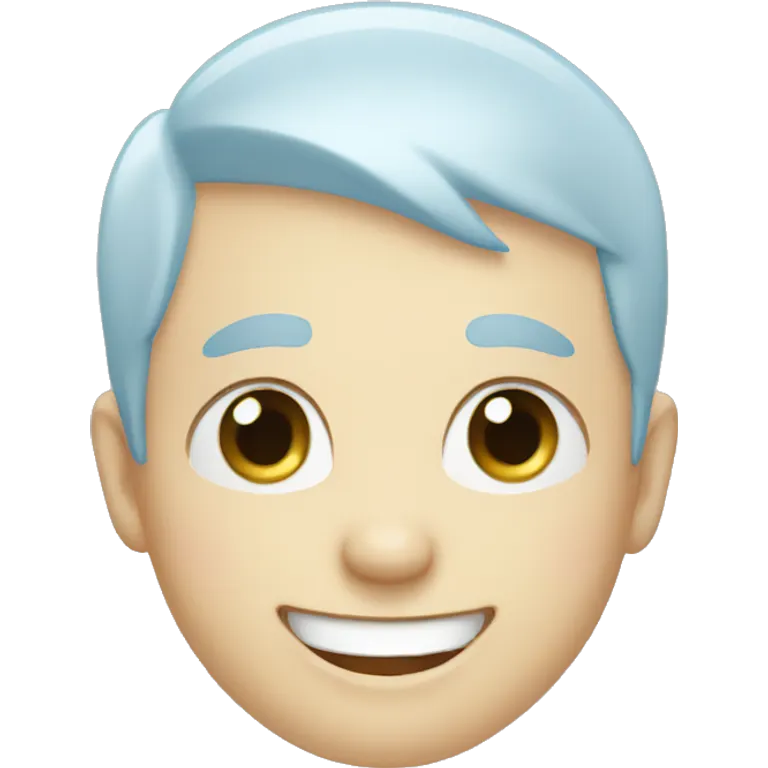 happy bald boy blue-eyed laughing  emoji