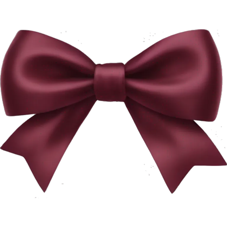 Burgundy satin bow emoji
