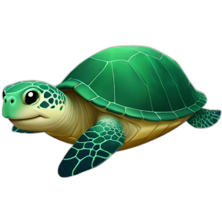 Tortue sur une baleine emoji