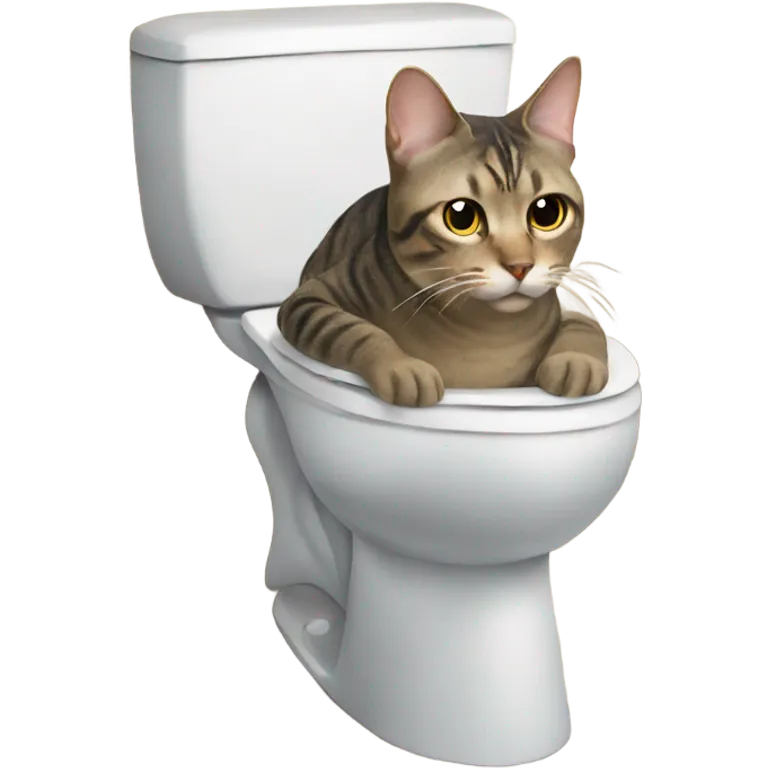 Cat on the toilet emoji