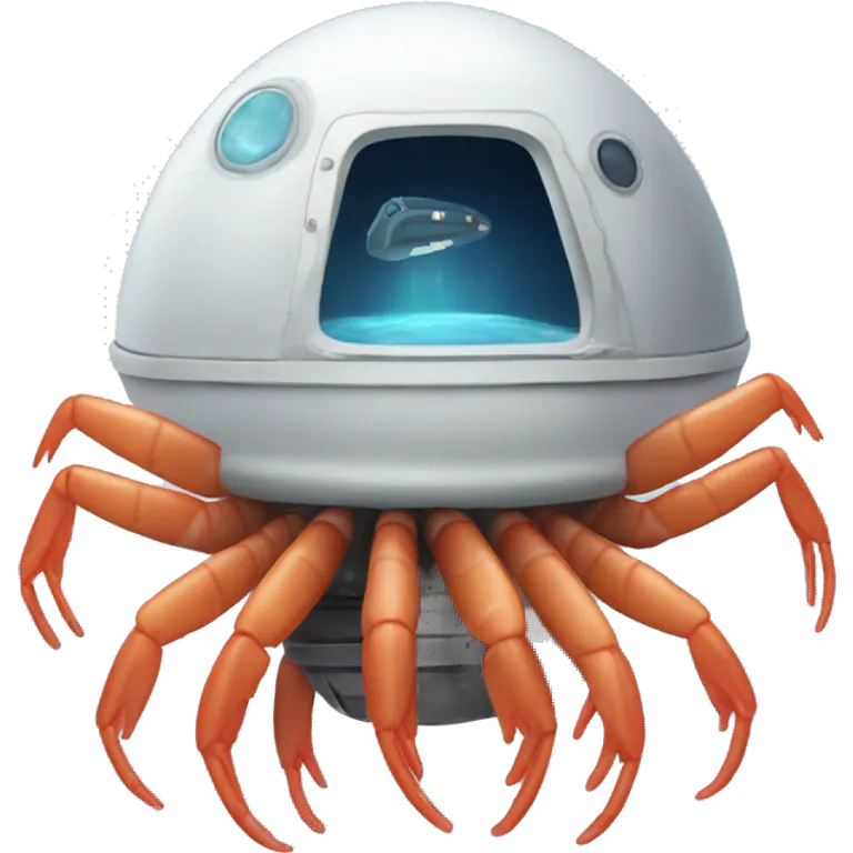 shrimp inside of a space ship emoji