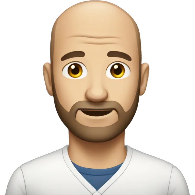 balding handsome man with short beard emoji