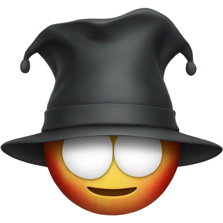 Apple with a hat  emoji
