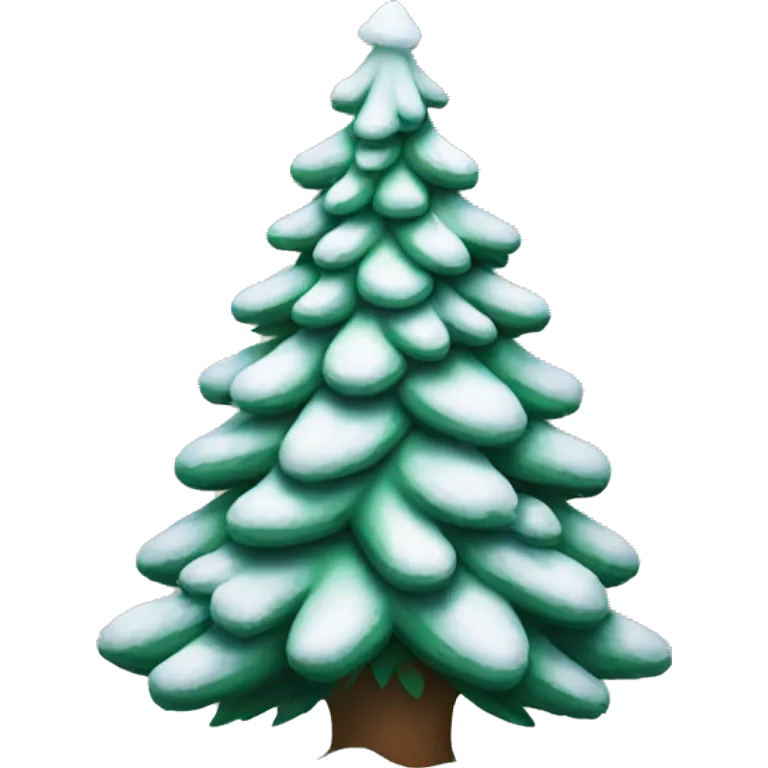 Snowy Christmas tree emoji