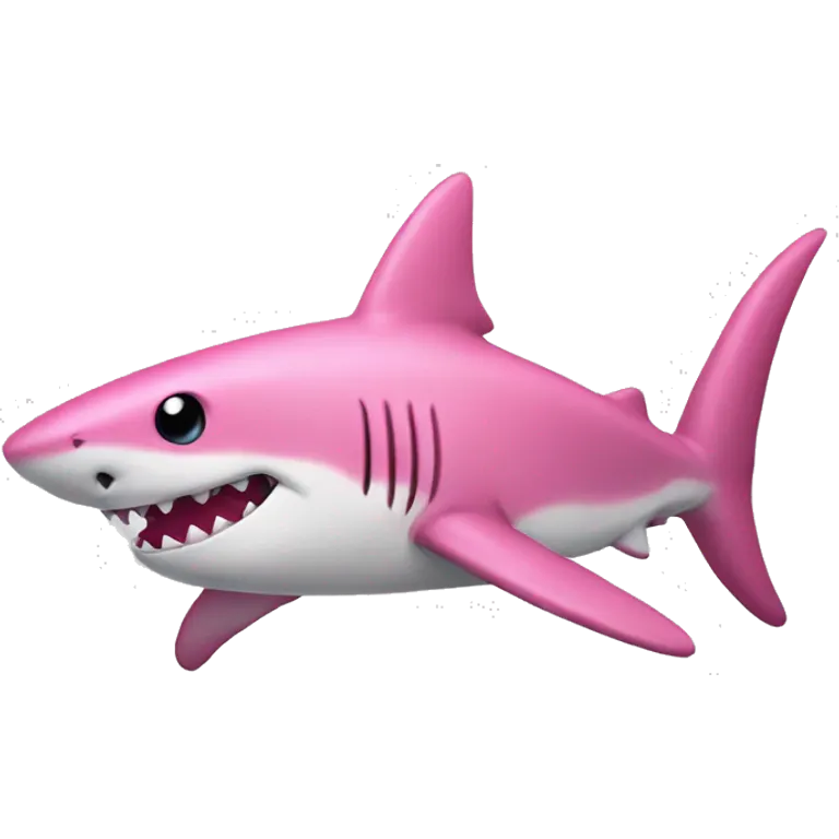 Pink shark emoji