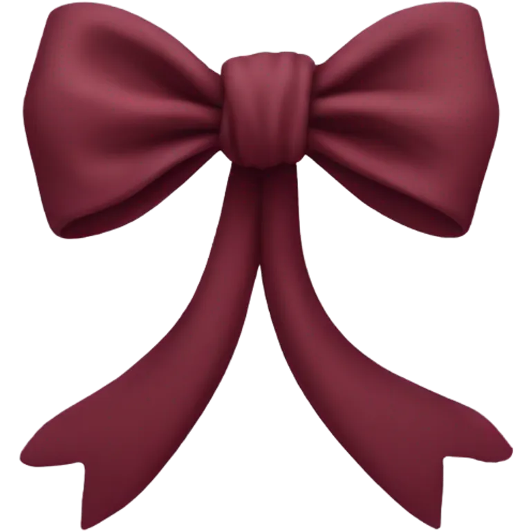 burgundy bow emoji