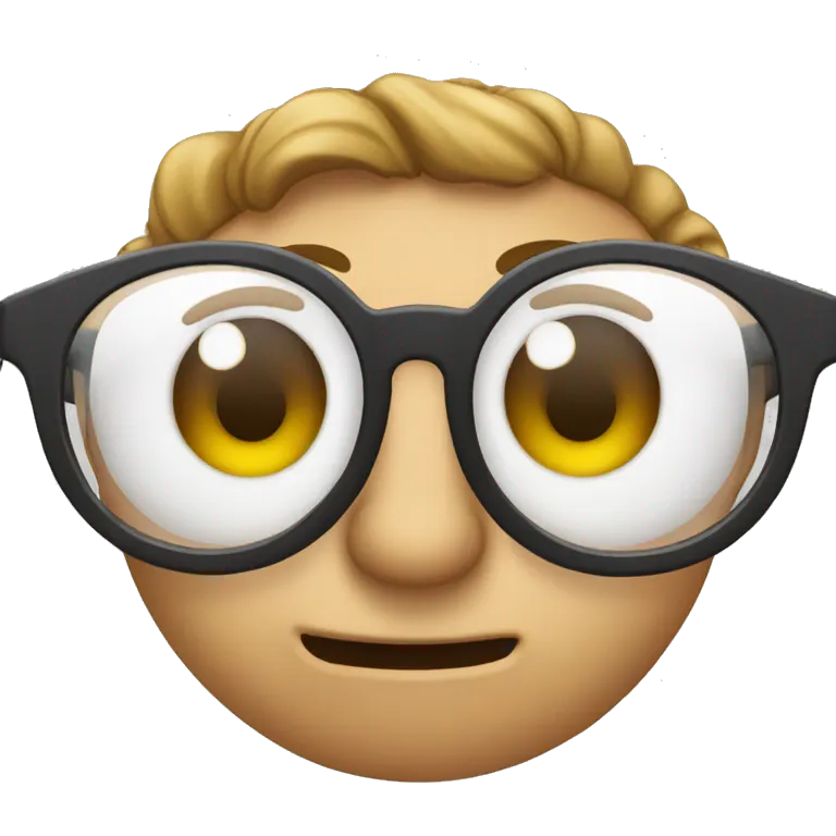 Glasses kissing my face emoji