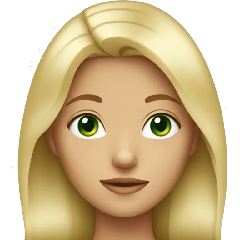 Blonde girl with green eyes  emoji