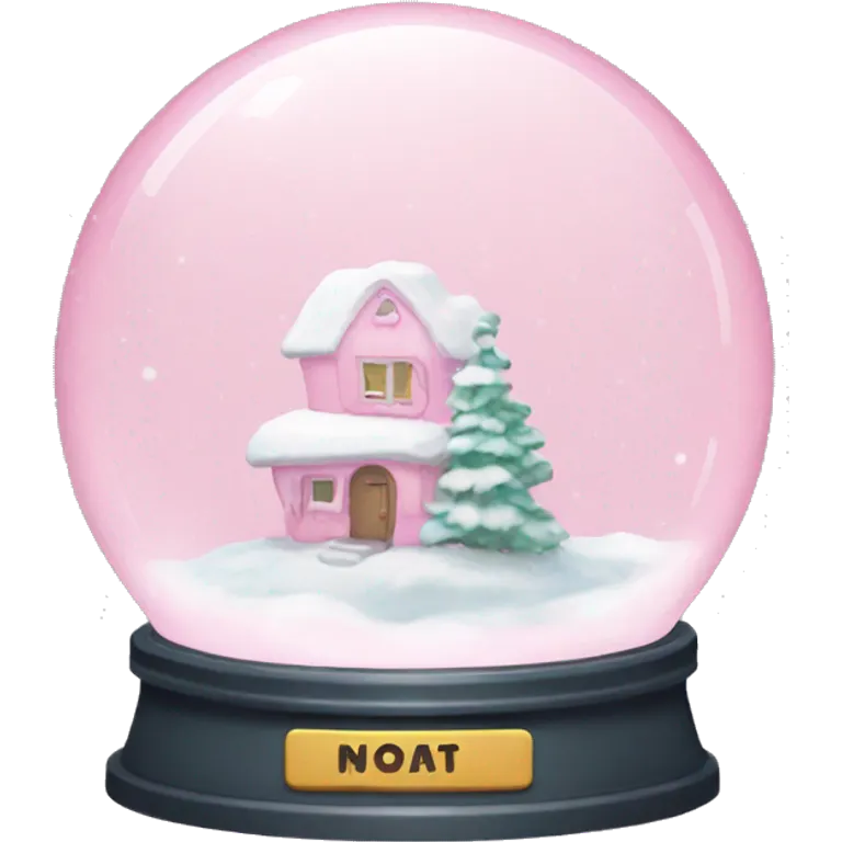 Pastel pink snow globe emoji