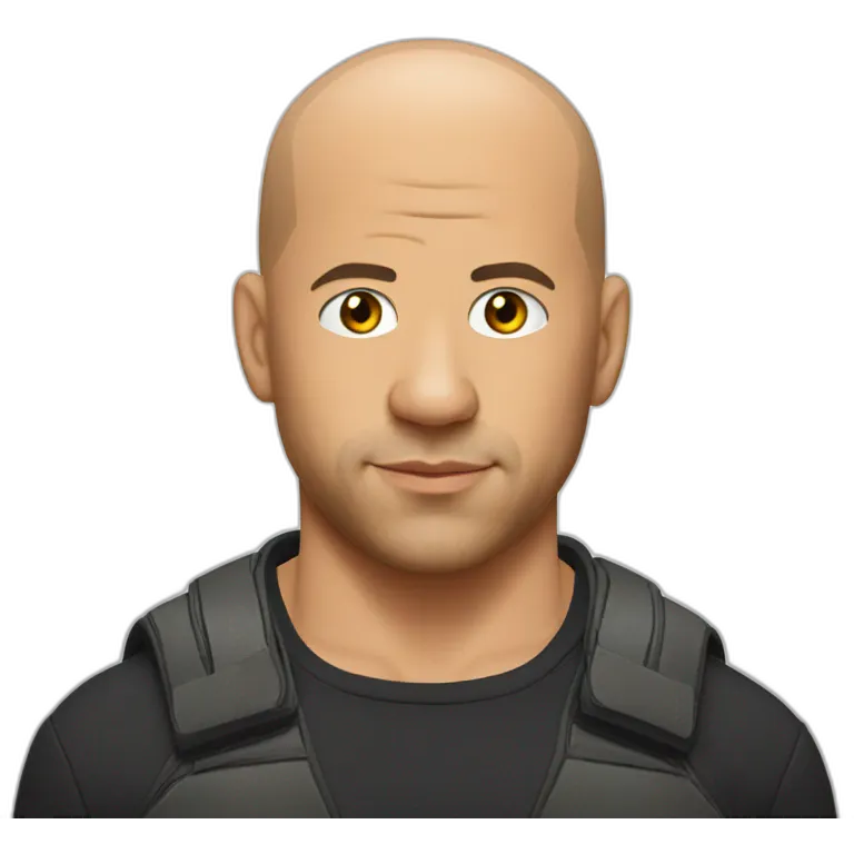 Vin diesel avec cheveux court emoji