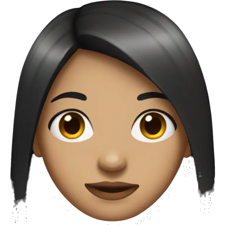girl with black straight hair  emoji