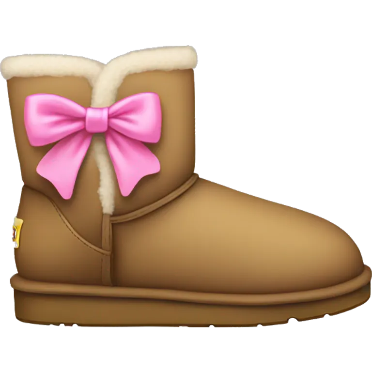 Uggs with pink bow emoji