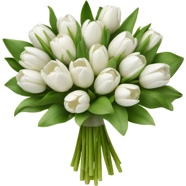 Wedding bouquet white tulips emoji