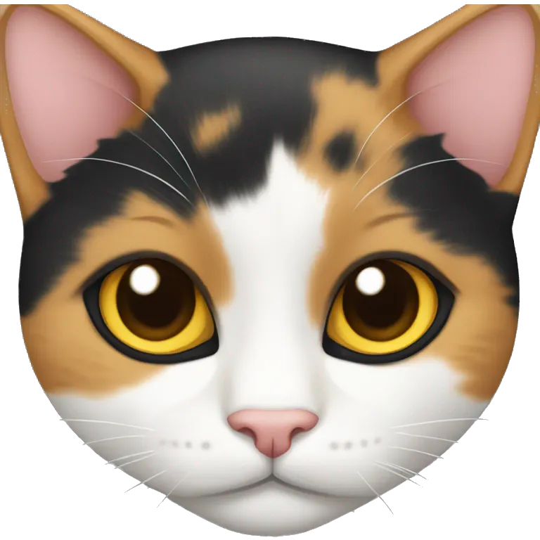 Calico cat laying emoji