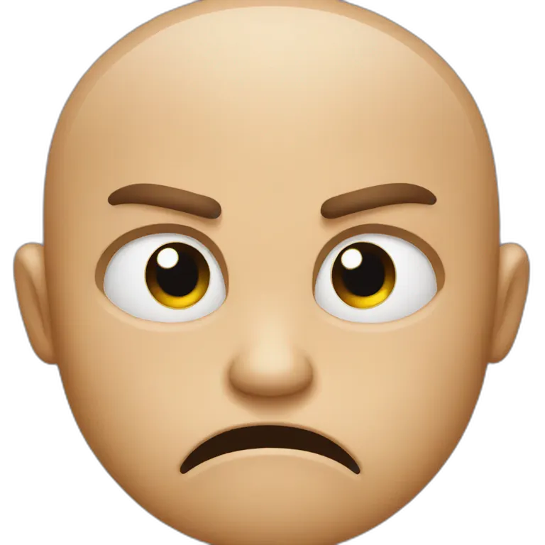 Angry emoji without eyebrows emoji
