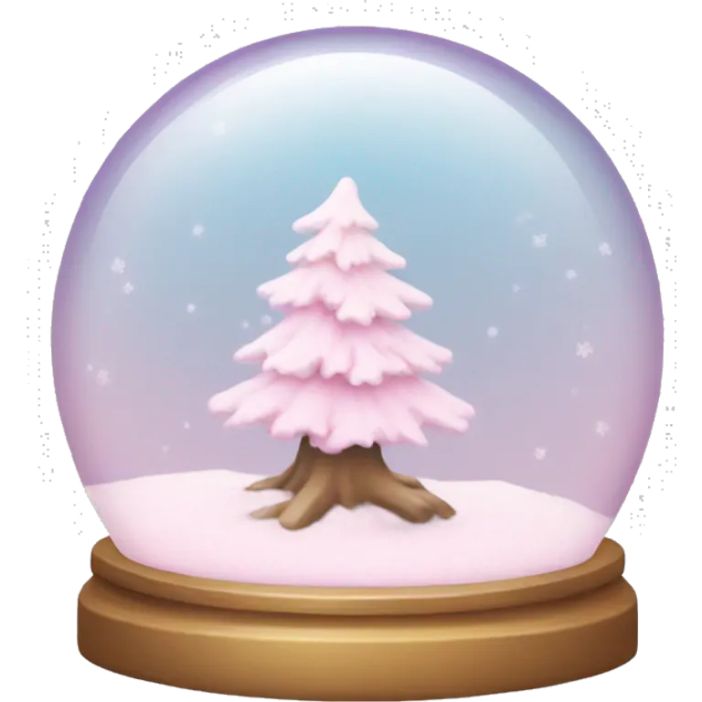 Pastel pink snow globe emoji