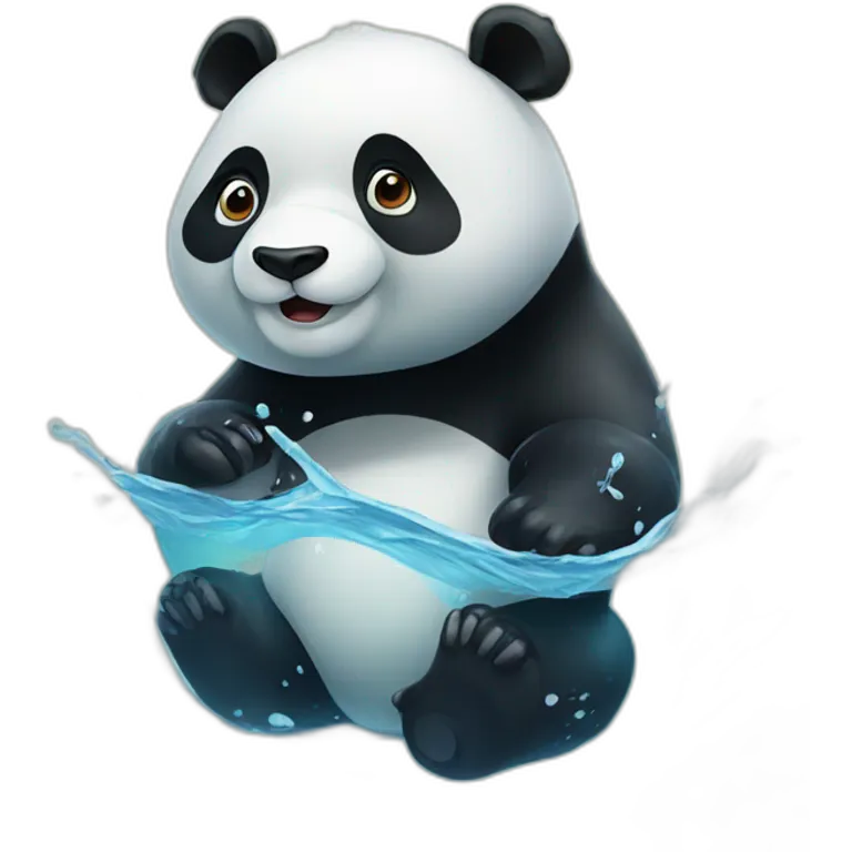 Panda in water emoji | AI Emoji Generator