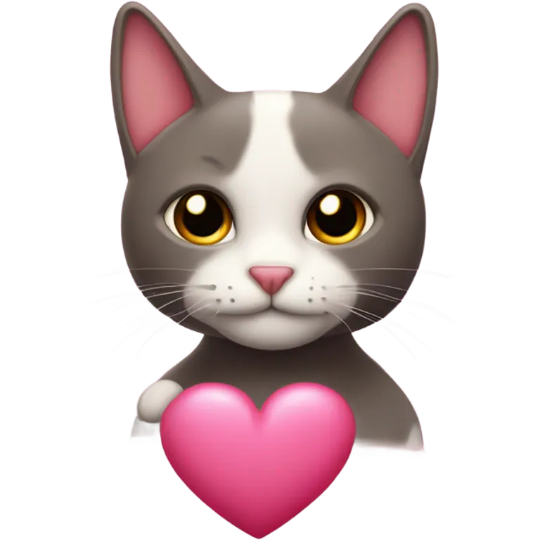  Gato con un corazón  emoji