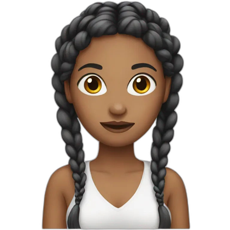 Woman with braids emoji
