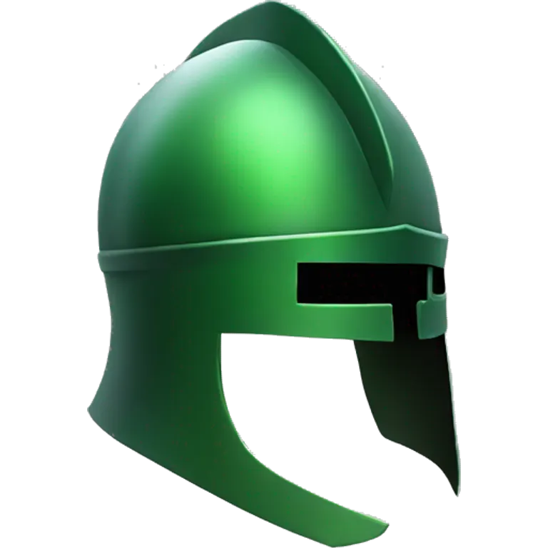 green knight helmet with visor emoji