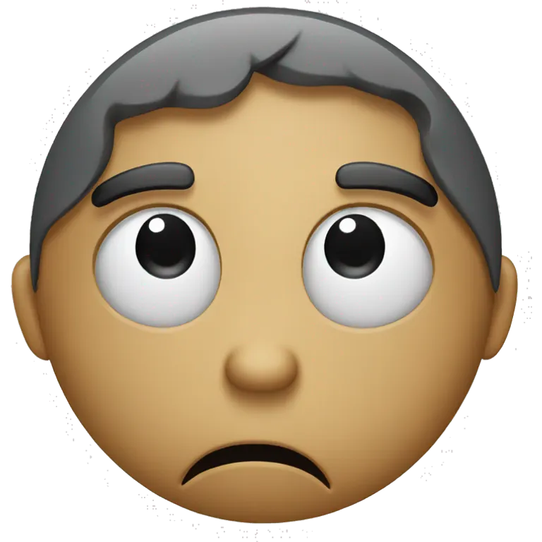 3d sad face emoji with a little tear emoji | AI Emoji Generator