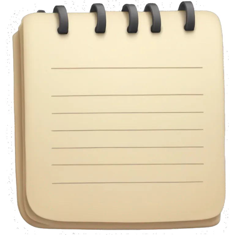 beige closed notepad emoji